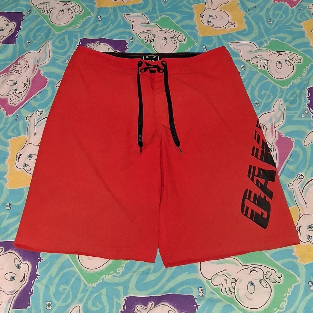 Oakley Elipse Red Board Shorts Surf Swim